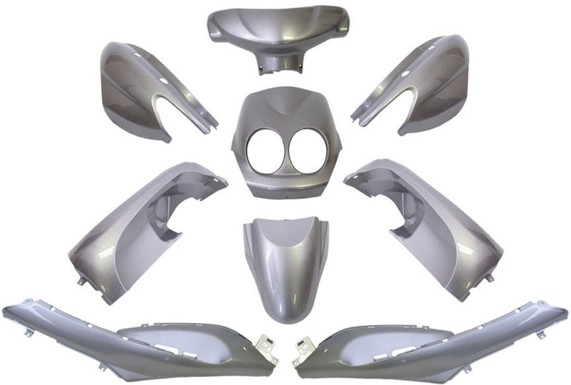 Plaatset 9-delig Edge voor Yamaha Neo's - vanaf bouwjaar 2008 tot 2011 - 2 en 4 takt model - metall