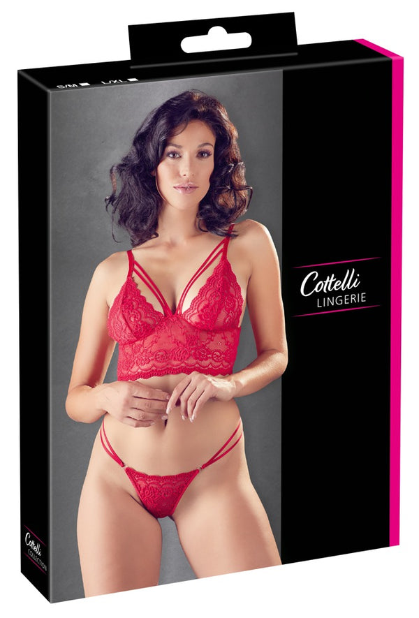 Sexy Kanten BH Set - Rood L/XL