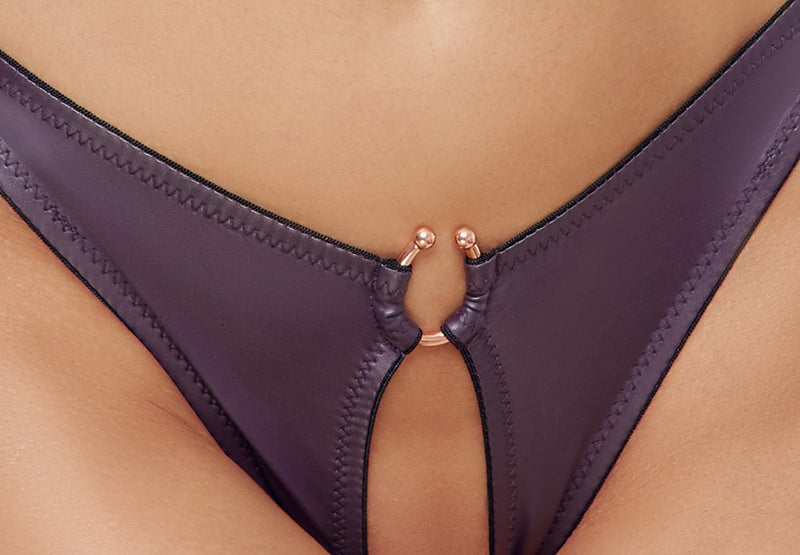 Bra and Briefs purple XL