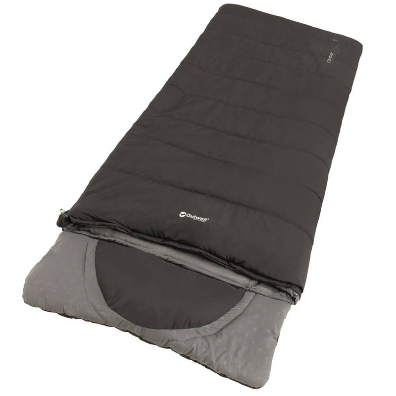 Outwell Contour slaapzak zwart - rits links 230365