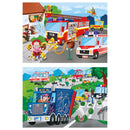 Clementoni Puzzel Brandweer en Politie, 2x60st.