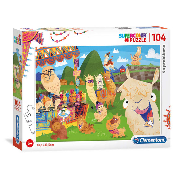 Clementoni Supercolor Puzzel No ProbLlama 104 Stukjes