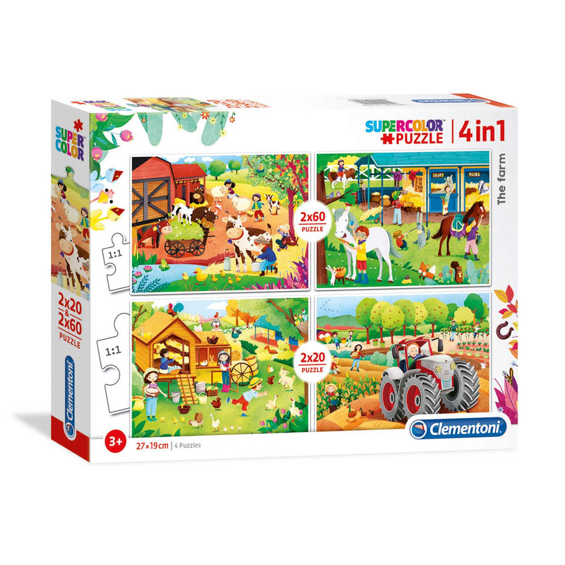 Clementoni Puzzel Boerderij, 4in1