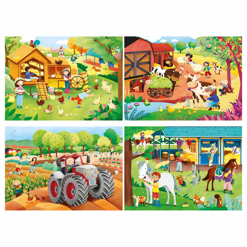 Clementoni Puzzel Boerderij, 4in1