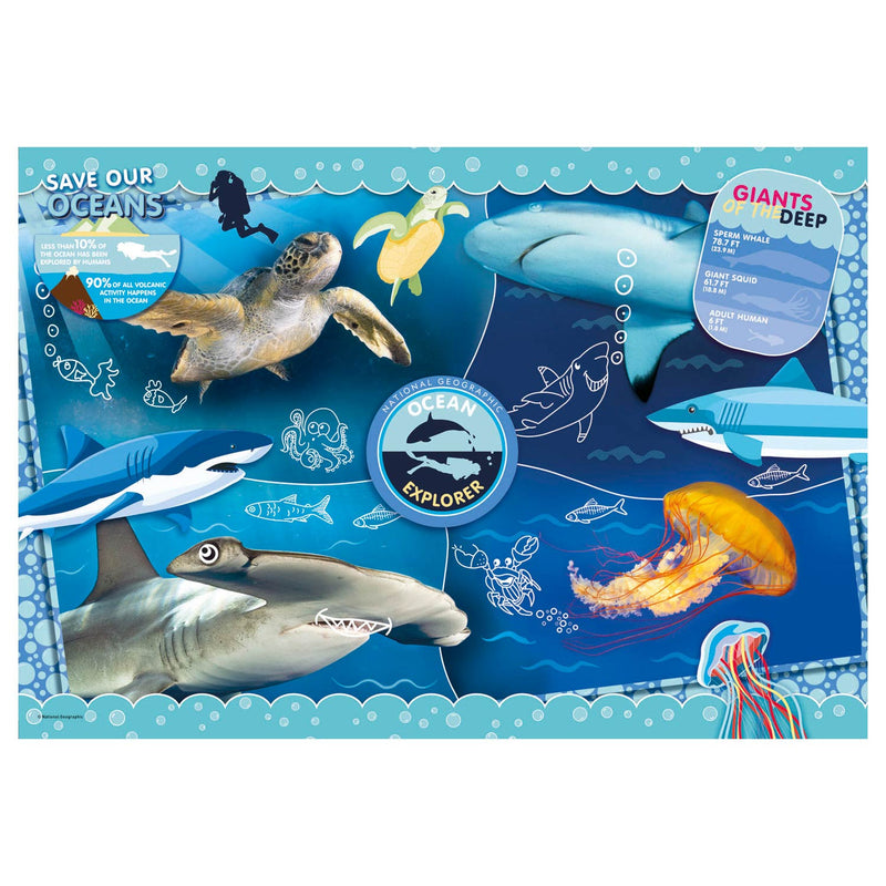 Clementoni National Geographic Puzzel - Oceaan, 104st.