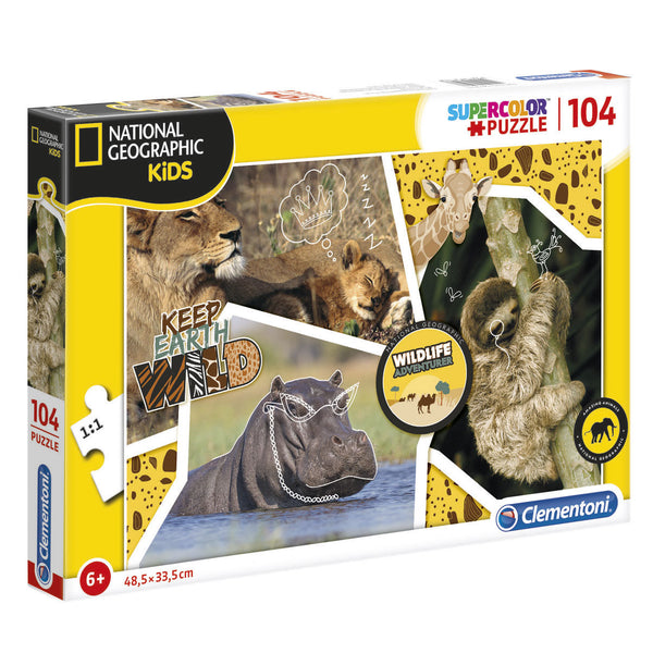 Clementoni National Geographic Puzzel - Wildlife, 104st.