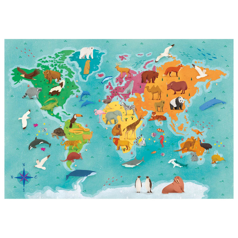 Clementoni Kinderpuzzel Werelddieren 250 Stukjes