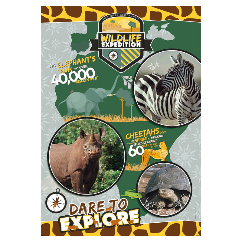 Clementoni National Geographic Puzzel - Wildlife, 180st.