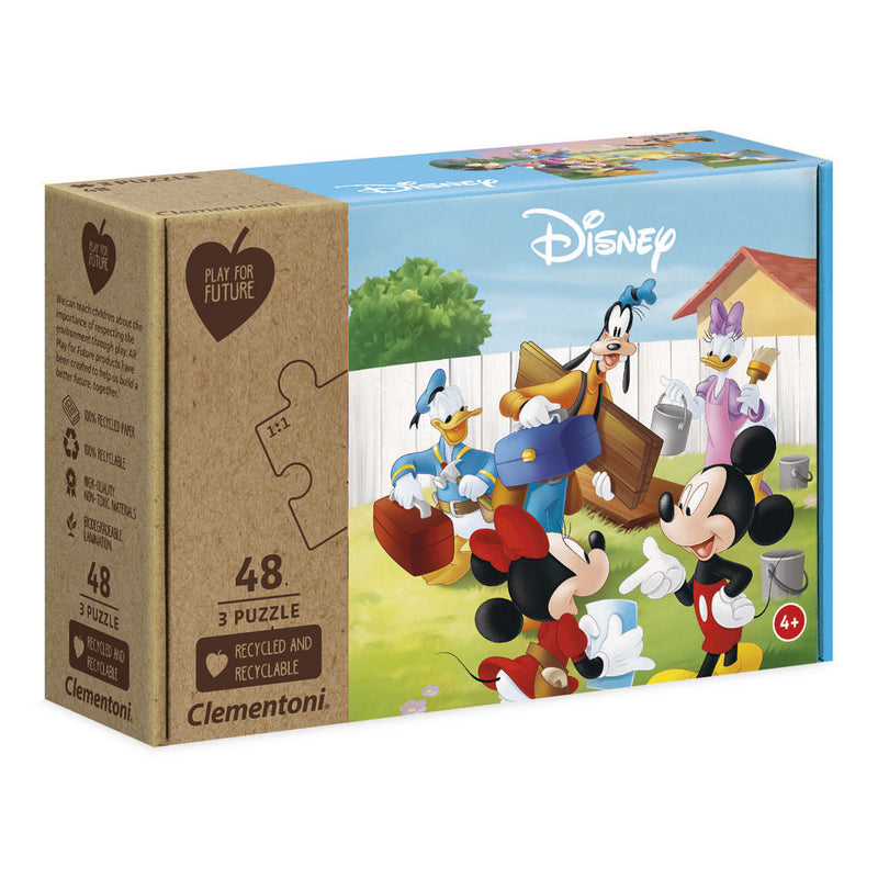 Clementoni Puzzel Disney Mickey Mouse 3x48 Stukjes