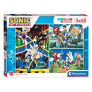 Clementoni Puzzel Sonic, 3x48st.