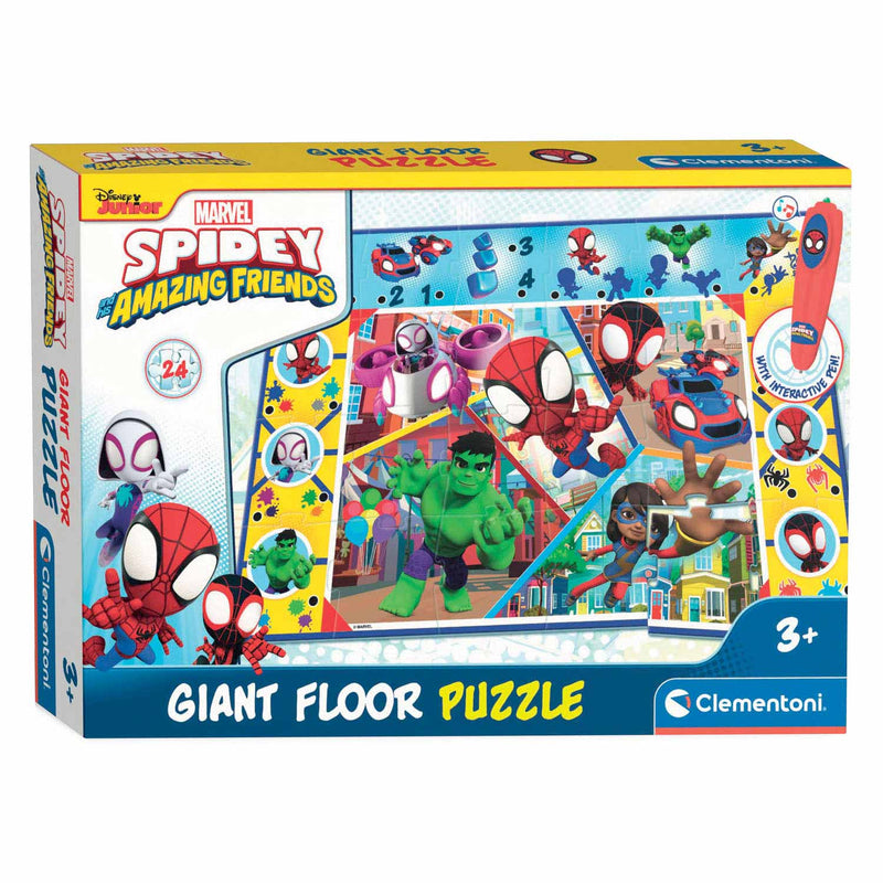 Clementoni Vloerpuzzel Spidey and Friends 24 Stukjes + Interactieve Pen