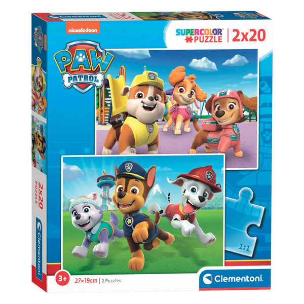 Clementoni Supercolor Puzzel Paw Patrol 2x20 Stukjes