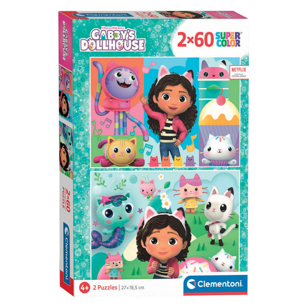 Clementoni Puzzel 2x60 stukjes Gabby´s Dollhouse