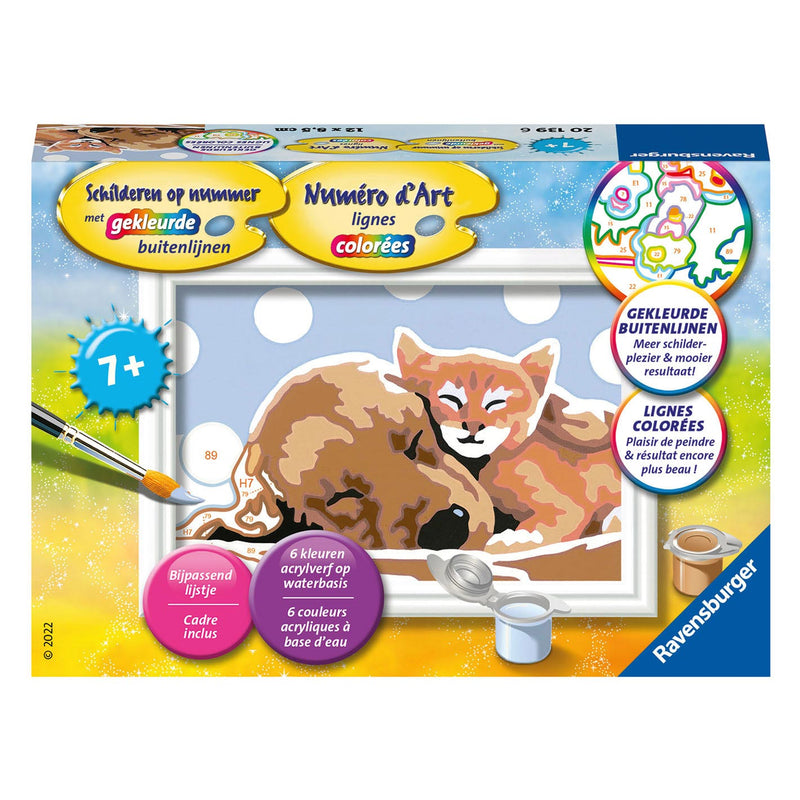 Schilderen op nummer Serie F Knuffelvriendjes