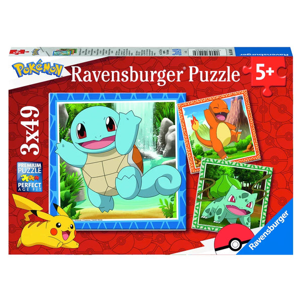 Puzzel 3x49 stukjes Pokemon