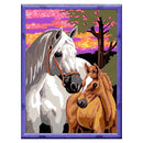 Schilderen op nummer Serie Paarden zonsondergang