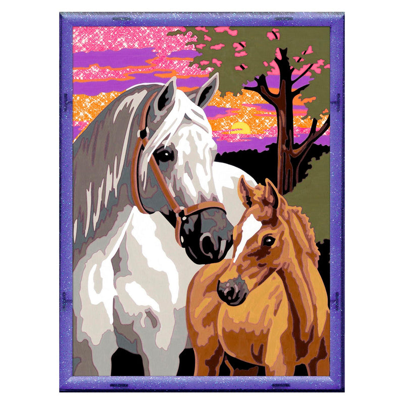 Schilderen op nummer Serie Paarden zonsondergang