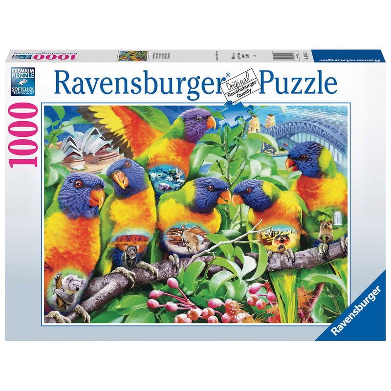 Puzzel 1000 stukjes Land van de Lorikeets