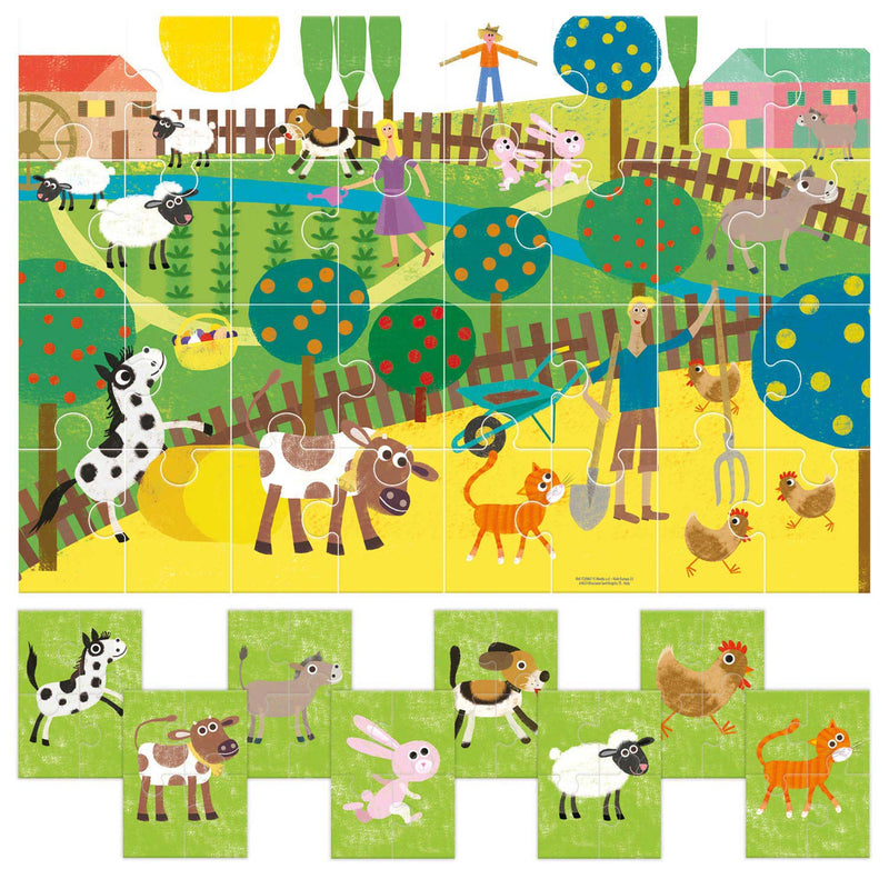Headu Legpuzzel Dubbelzijdig 8in1 Boerderij