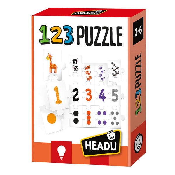 Headu 123 Legpuzzel Cijfers en Tellen, 27st.