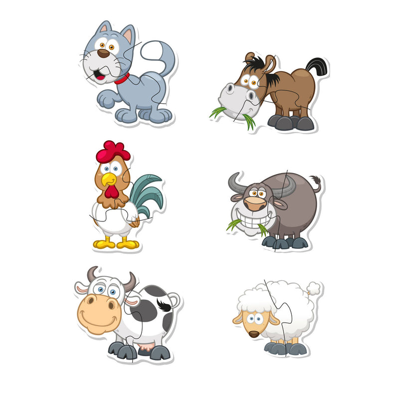 Puzzelset Boerderij met 6 Puzzels
