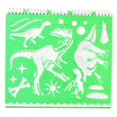 Schetsboek Dino met Stickers en Sjablonen