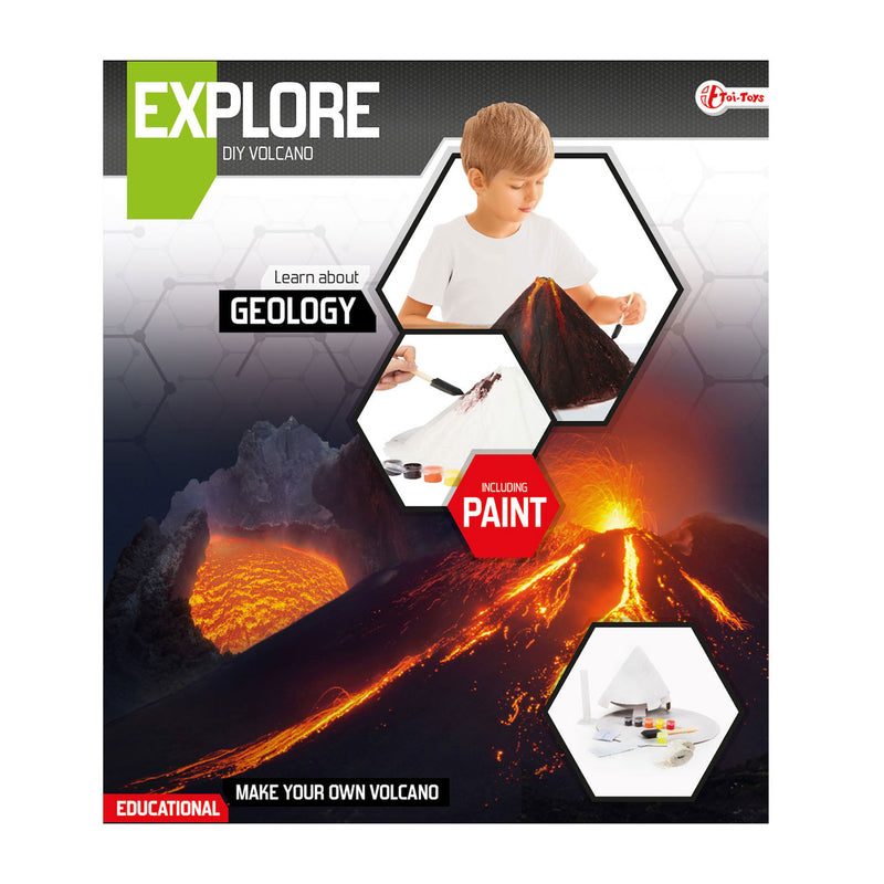 Explore wetenschap set-maak een vulkaan