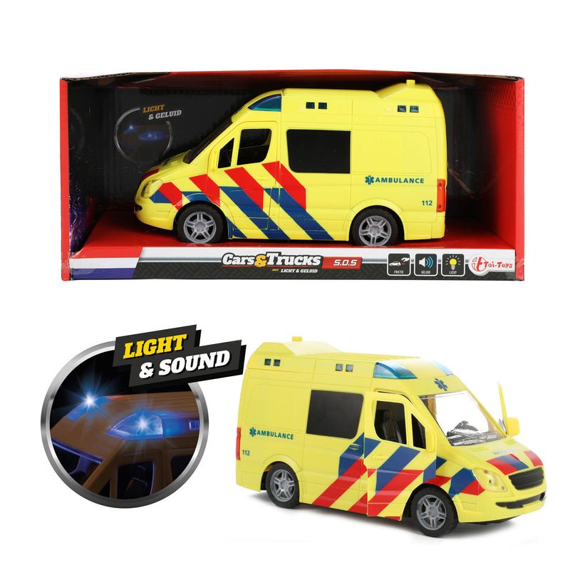 Cars &amp; Trucks Ambulance + Licht en Geluid