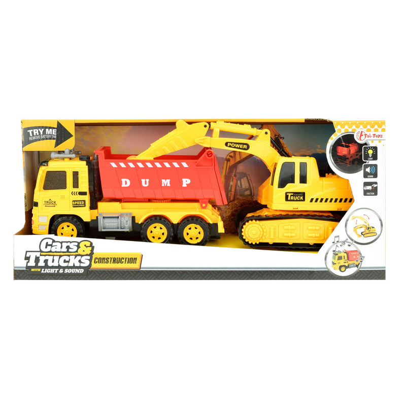 Cars & Trucks Kiepwagen met Graafmachine