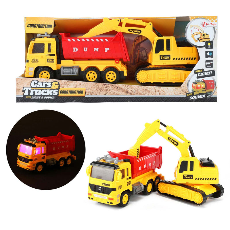 Cars & Trucks Kiepwagen met Graafmachine