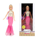 Lauren Tienerpop in Jurk met Schoudertas