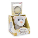 Nici Pluchen Sleutelhanger Kat Happy Birthday in Geschenkdoo