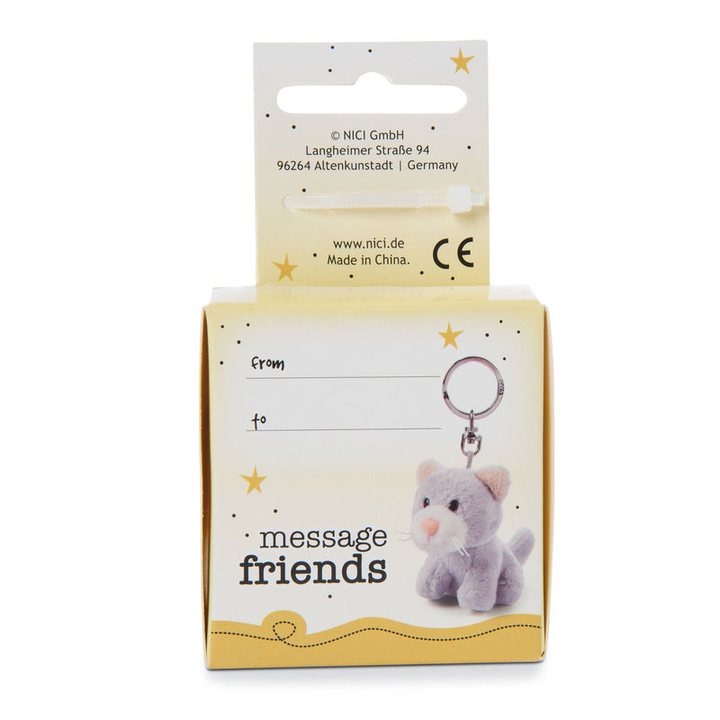 Nici Pluchen Sleutelhanger Kat Happy Birthday in Geschenkdoo