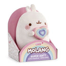 Nici Pluchen Knuffel Molang Regenboog met Hart in Geschenkdoos, 16cm