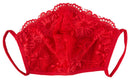 Mask with Lace red
