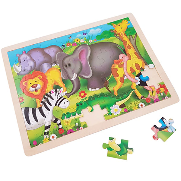 Houten Legpuzzel Wilde Dieren