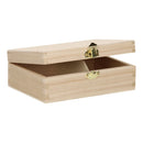 Houten Kaarten Kist met 2 Vakken en Klepdeksel