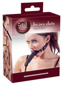 Imitate leather dildo gag