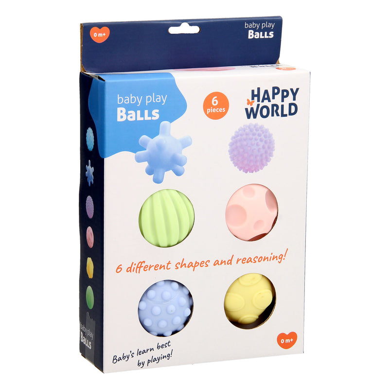 Happy World Motoriek & Zintuigballen, 6st.