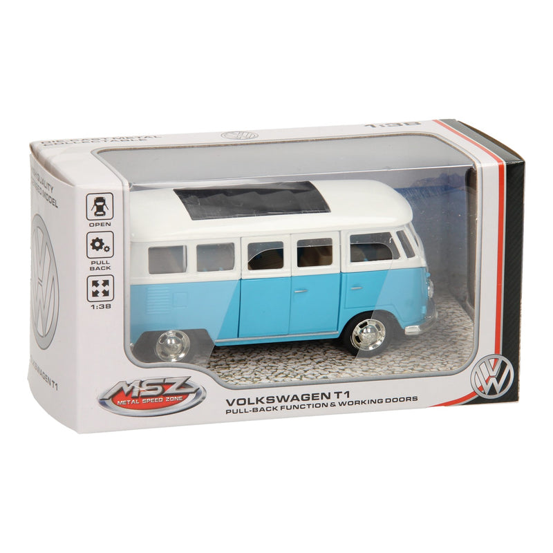Die-cast Pull Back Volkswagen Bus T1, 1:38