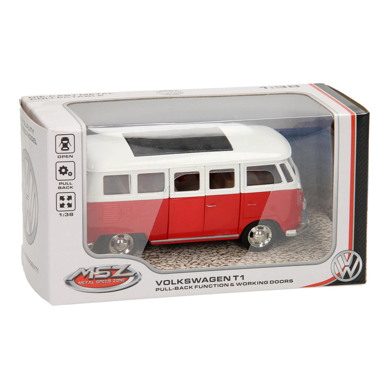 Die-cast Pull Back Volkswagen Bus T1, 1:38