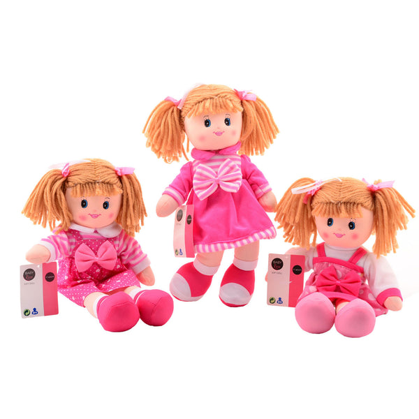 Baby rose 40 cm zachte pop meisje 27665