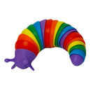 Fidget regenboog slak, 18,5cm