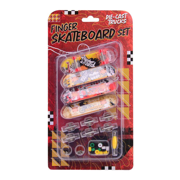 Vinger skateboard set 4 stuks op kaart