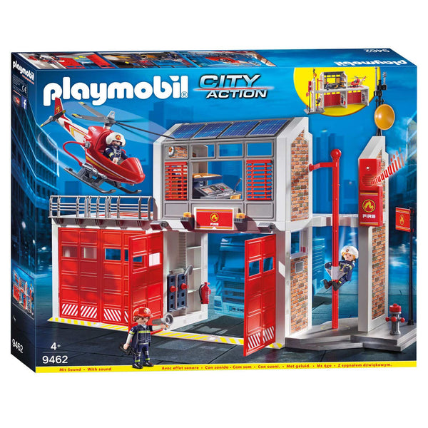 Playmobil City Action Grote Brandweerkazerne met Helikopter - 9462