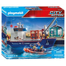 Playmobil 70769 City Action Groot Containerschip met Douaneboot