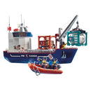 Playmobil 70769 City Action Groot Containerschip met Douaneboot