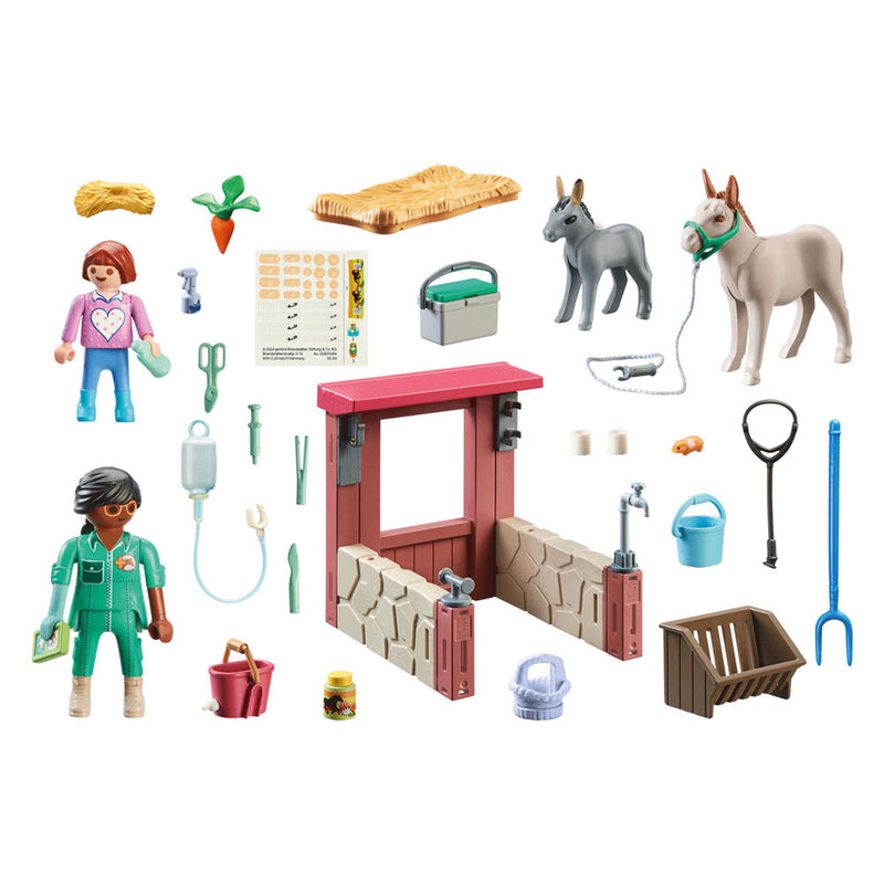 Playmobil Starter Packs Boerderij dierenarts met de ezels