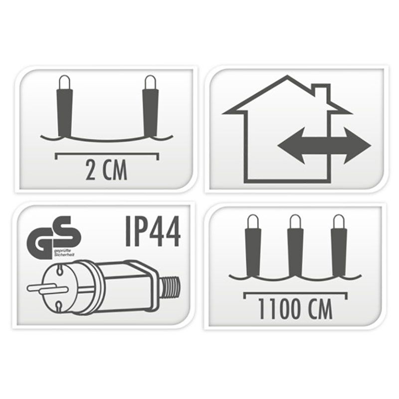 Verlichting 560LED MicroCluster 11M Warm Wit - IP44