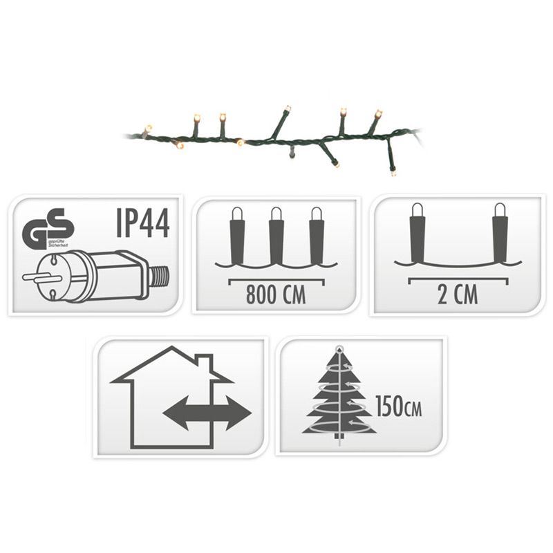 Snakelight 400 LED - 8 meter - extra warm wit